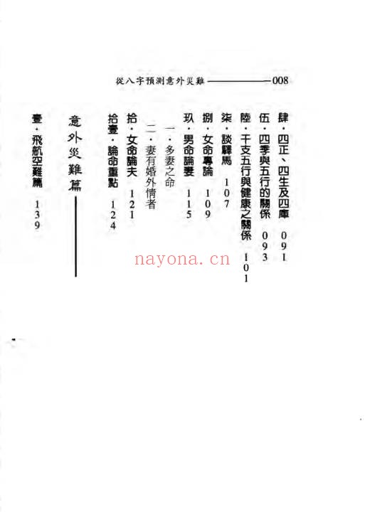 王韶华从八字预测意外灾难191页PDF 八字教程