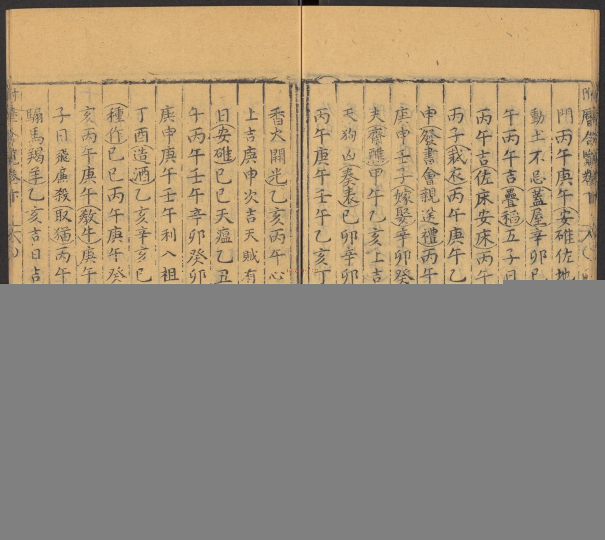 发微历眼通书大全 趋避检 历合览 连珠历 金符经 神会历 选择记 大明历 拜命历 玉厘记 九种 十二卷（5册）
