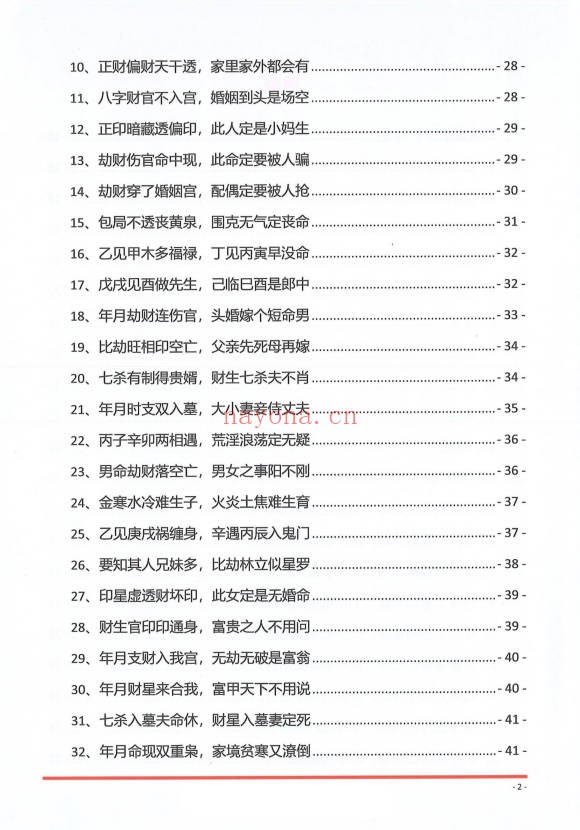 夏光明夏氏真传命理口诀302页PDF 八字口诀