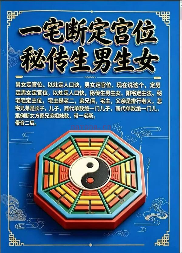 李云奇《一宅断定宫位秘传生男生女》PDF电子书（172页）