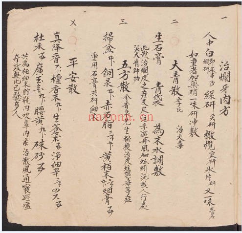 古籍应验良方97页PDF 中医验方