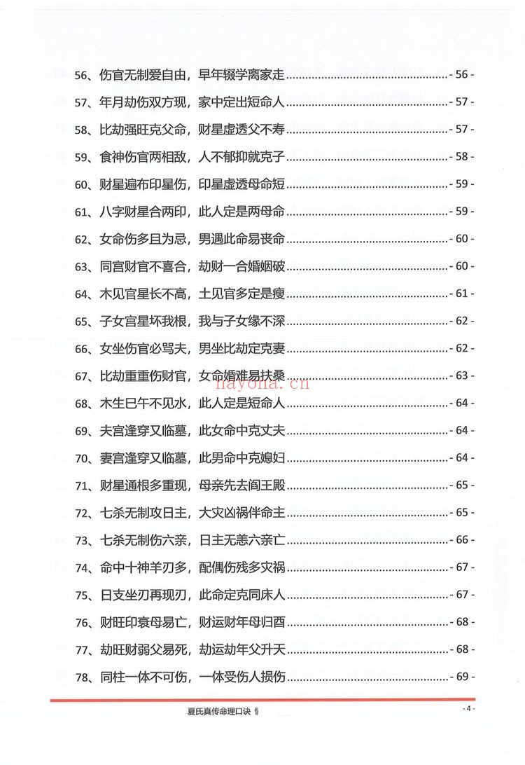 《夏氏真传命理口诀》PDF电子书（302页）