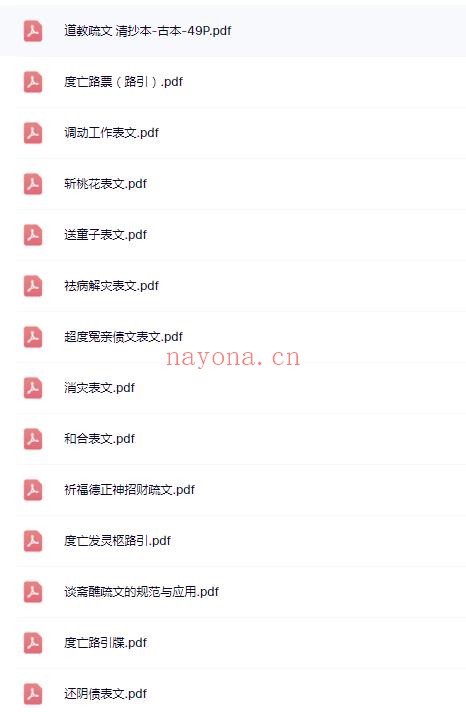 道教表文大全(两千多个)(道教书籍大全)
