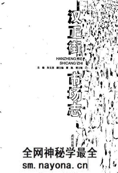 《汉正街市场志》.pdf电子版_湖北省志预览图1
