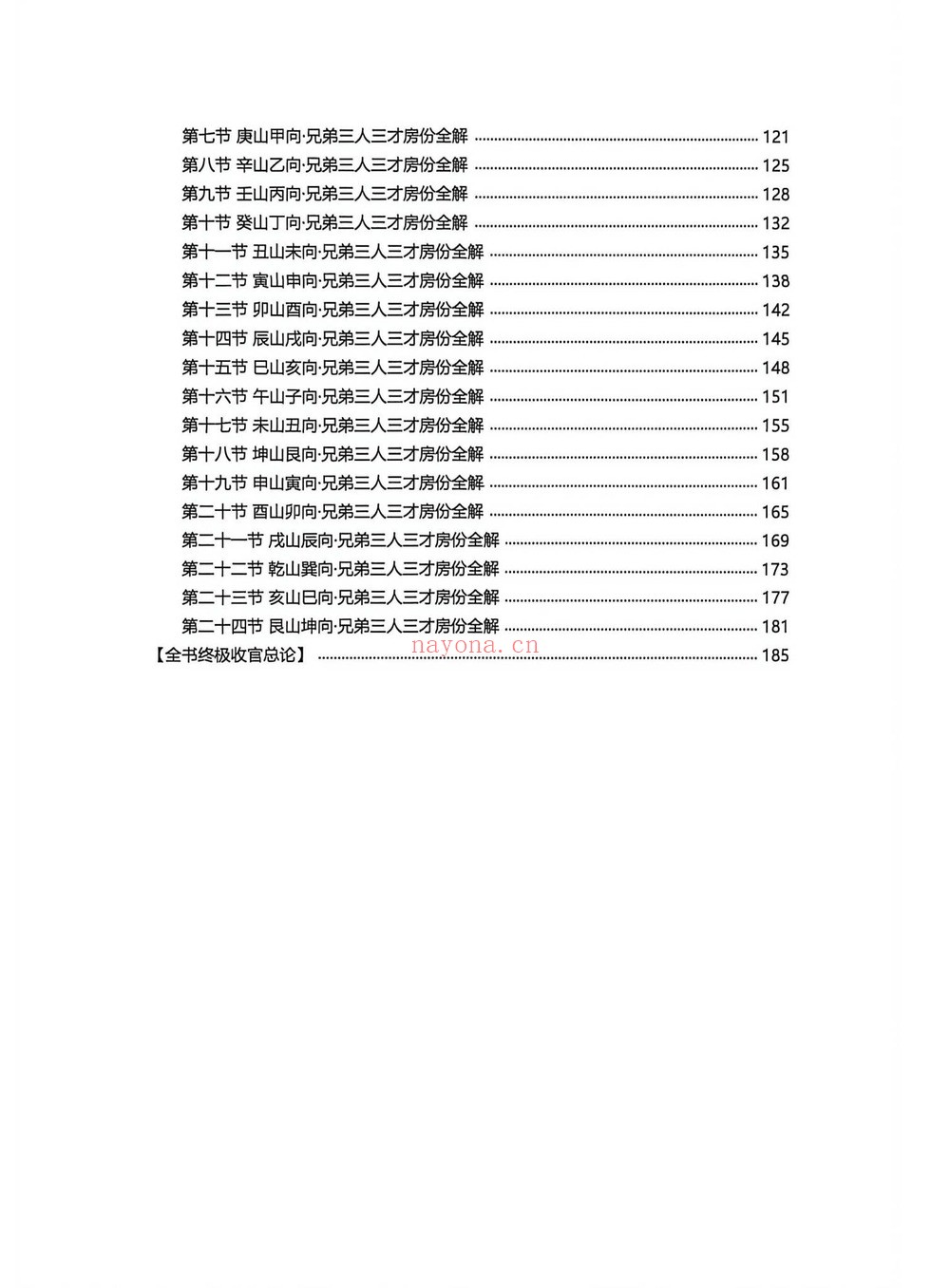 《杨公风水二十四山分房断》PDF电子书（187页）