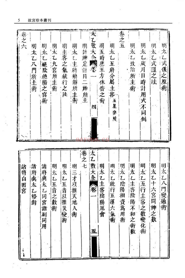 《太乙数统宗大全四十卷》PDF电子书（439页）