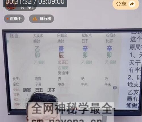 H848李晋宇-奇门遁甲通八字神机妙算看财富格局大运流年应期天机视频3小时