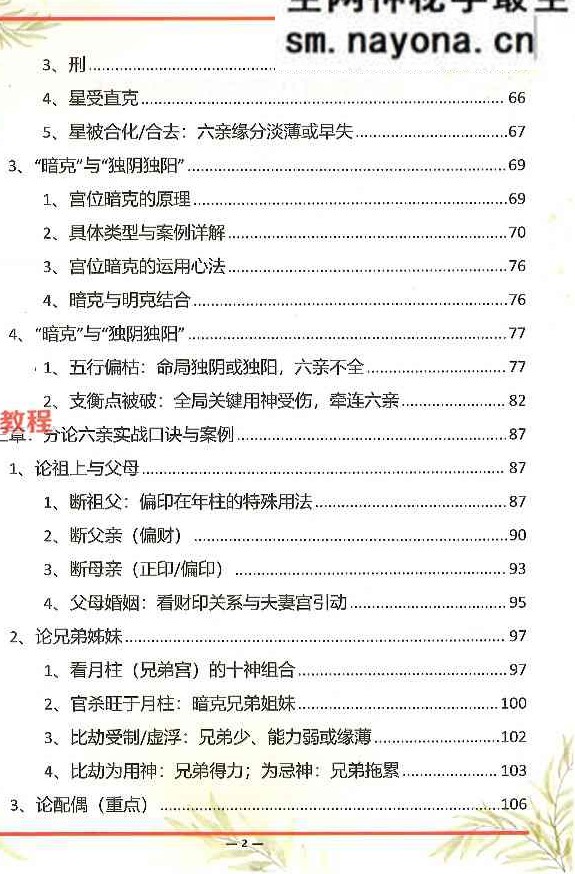杨氏盲派八字六亲断法绝技.pdf 261页