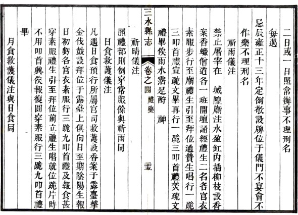 [嘉庆]三水县志十六卷首一卷 李友榕等修 邓云龙等纂 民国十二年影印清嘉庆二十四年刻本