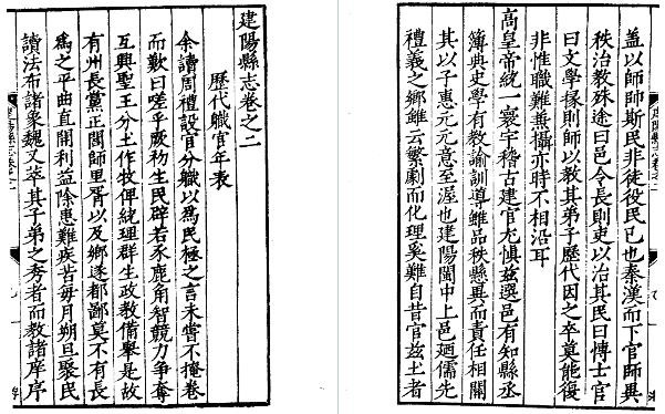嘉靖建阳县志