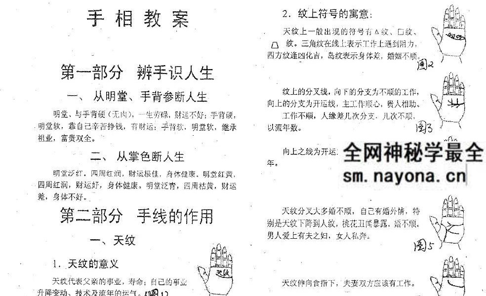 陈梦妃《手相速断课堂教案》44页 双面