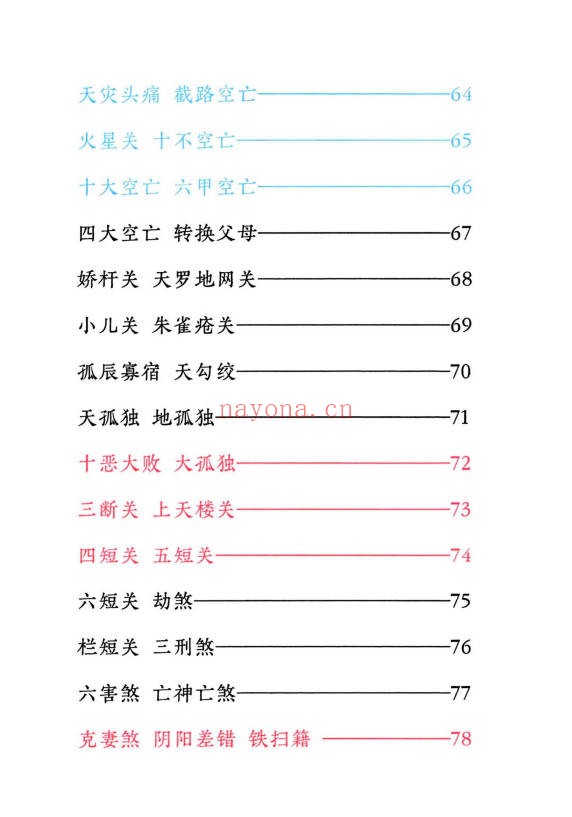 小儿关煞详解阴斗阳斗全书三十关七十二煞124页PDF