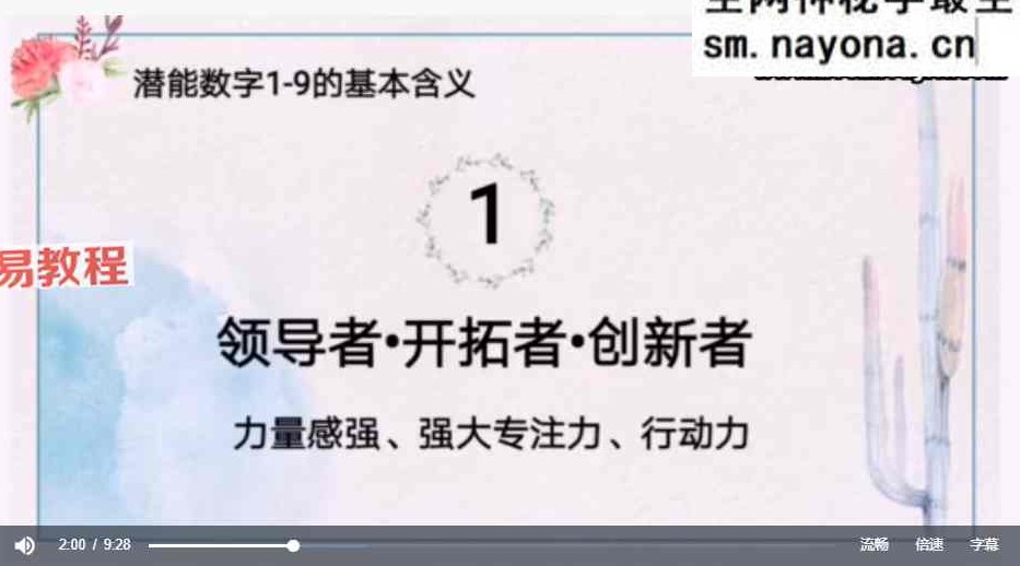《姓名密码》，姓名价值百万的秘密 8集视频课