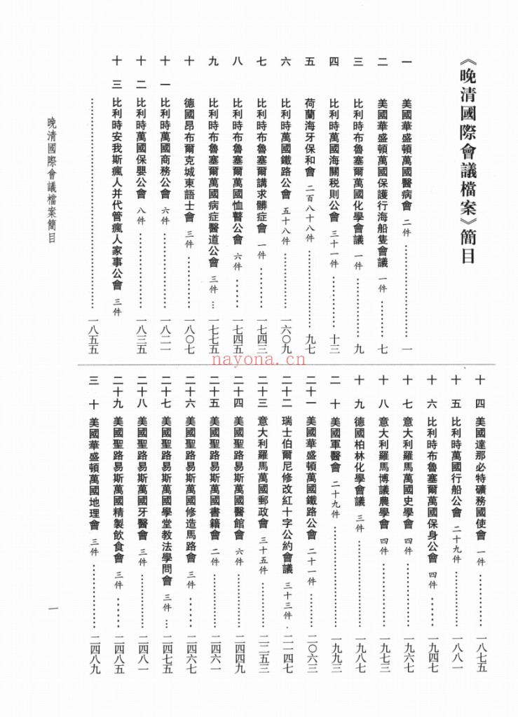 晚清国际会议档案
