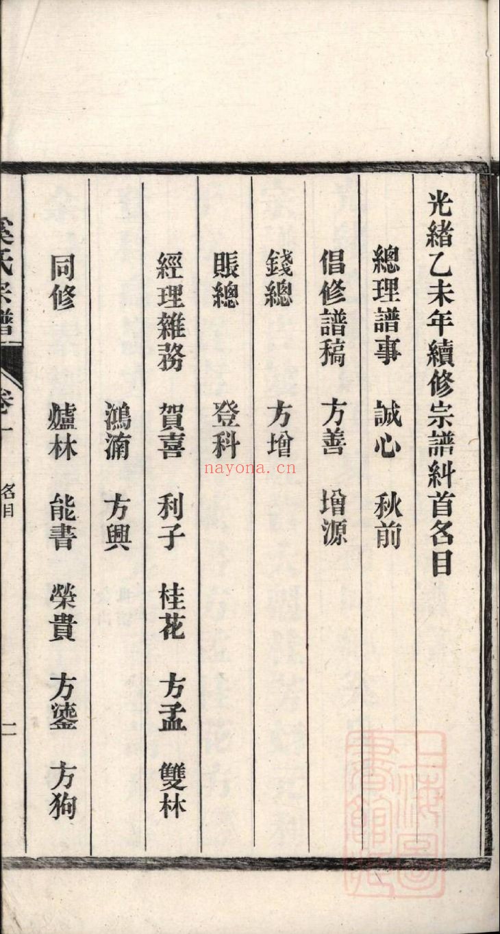 奚氏宗谱族谱