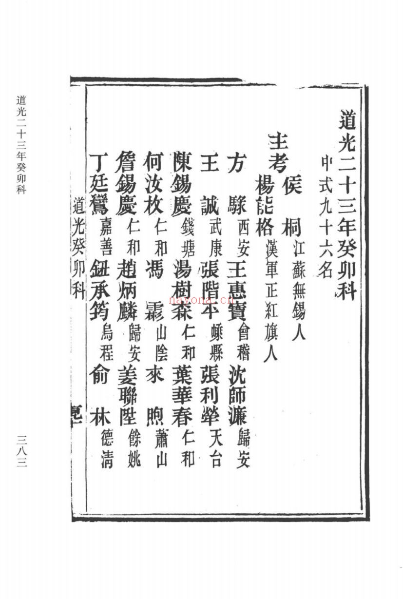 (浙江文丛)国朝两浙科名录(清)
