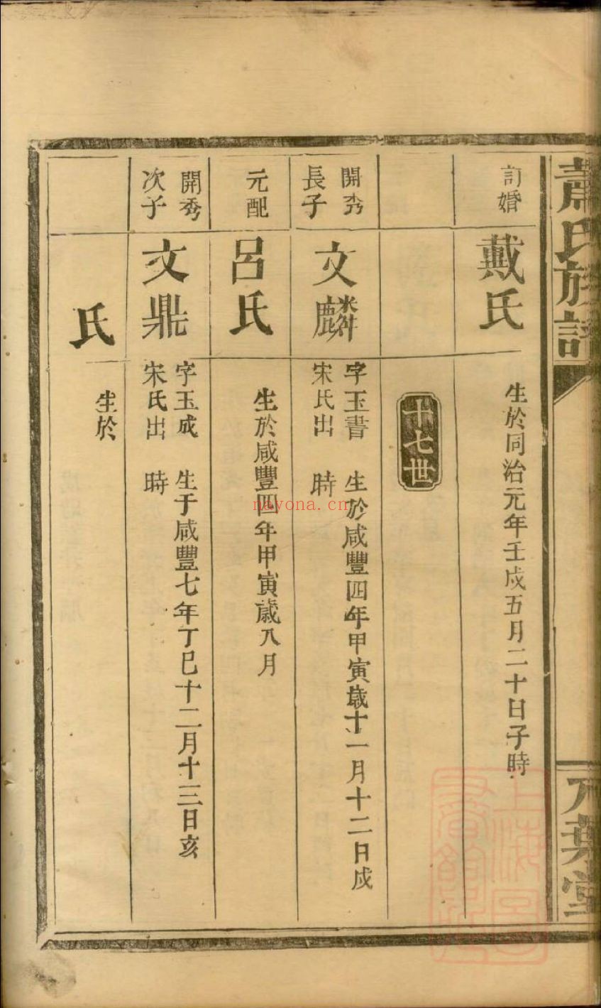 萧氏宗谱族谱