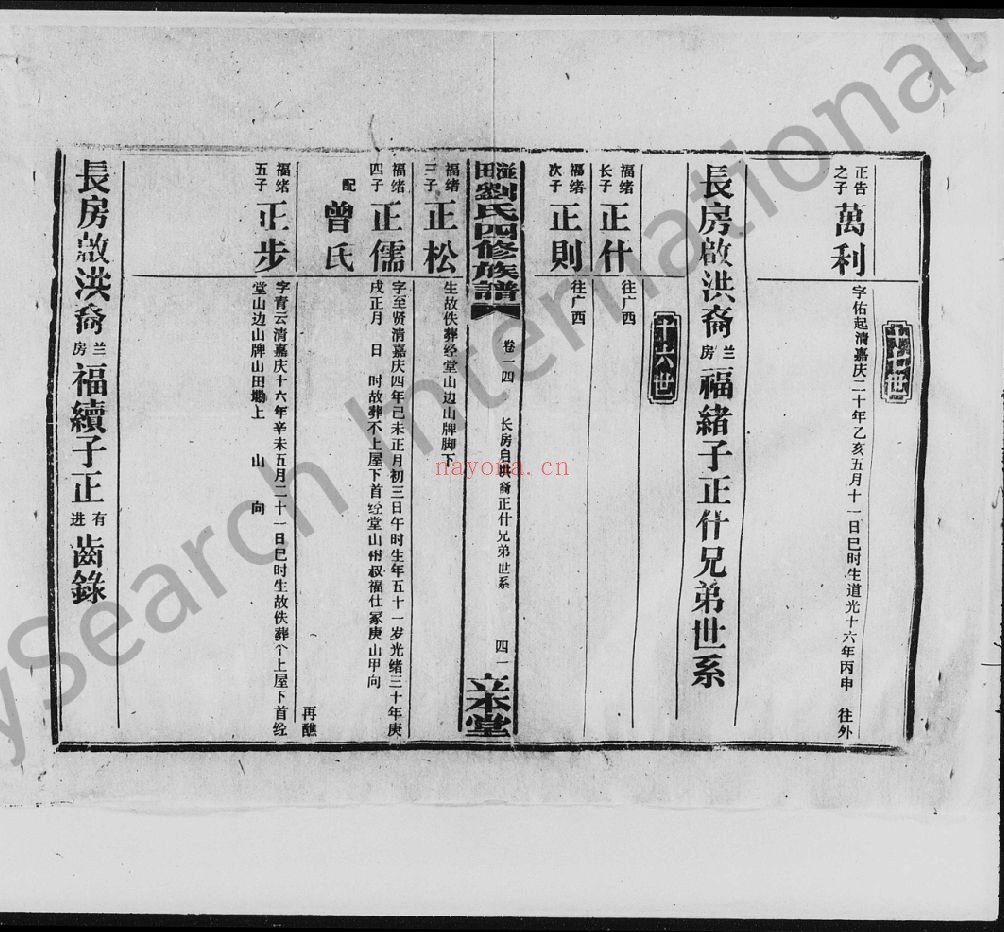 湴田刘氏四修族谱（犹他州藏湖南省图书馆藏本）共6册