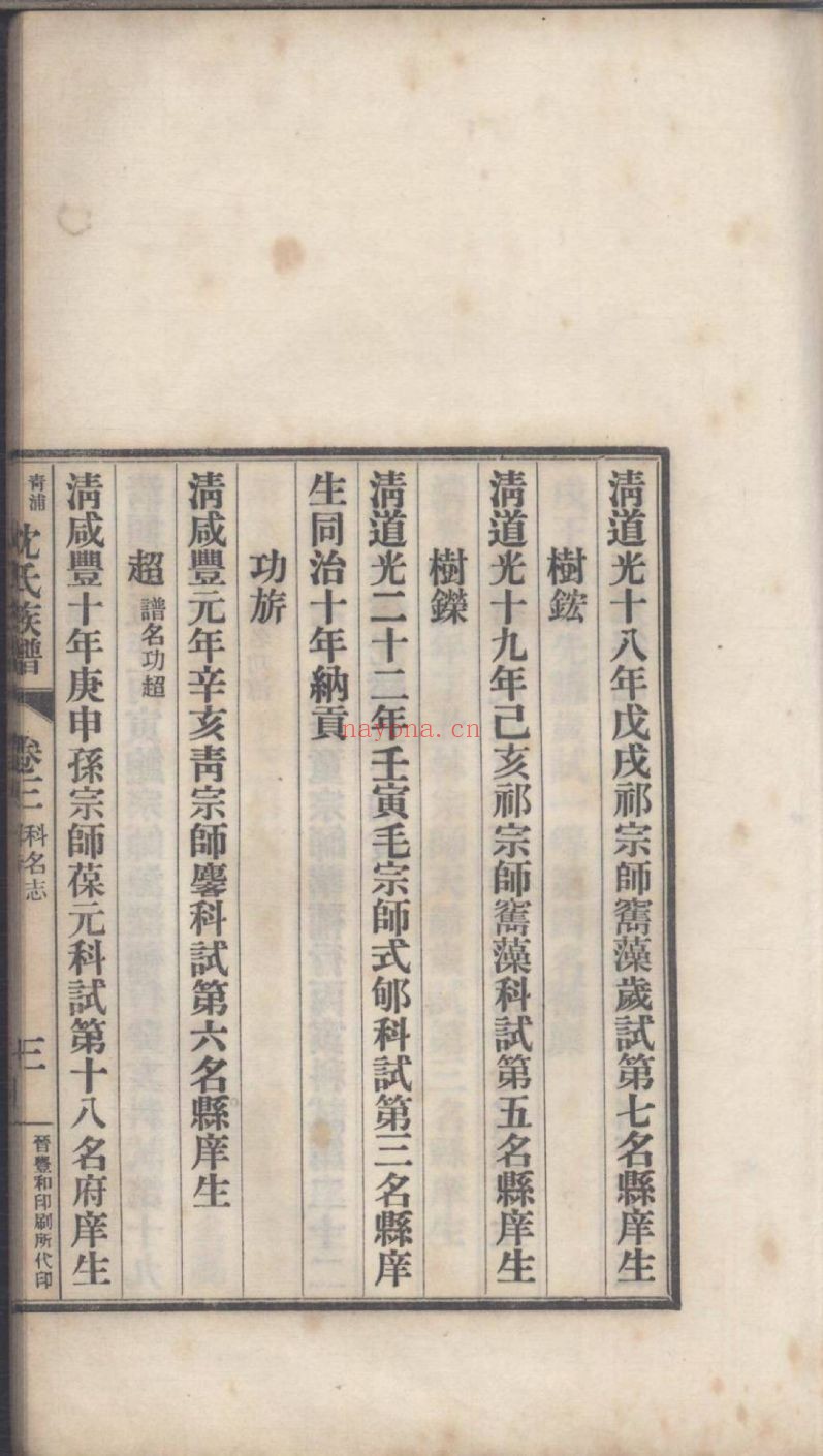 沈氏宗谱族谱