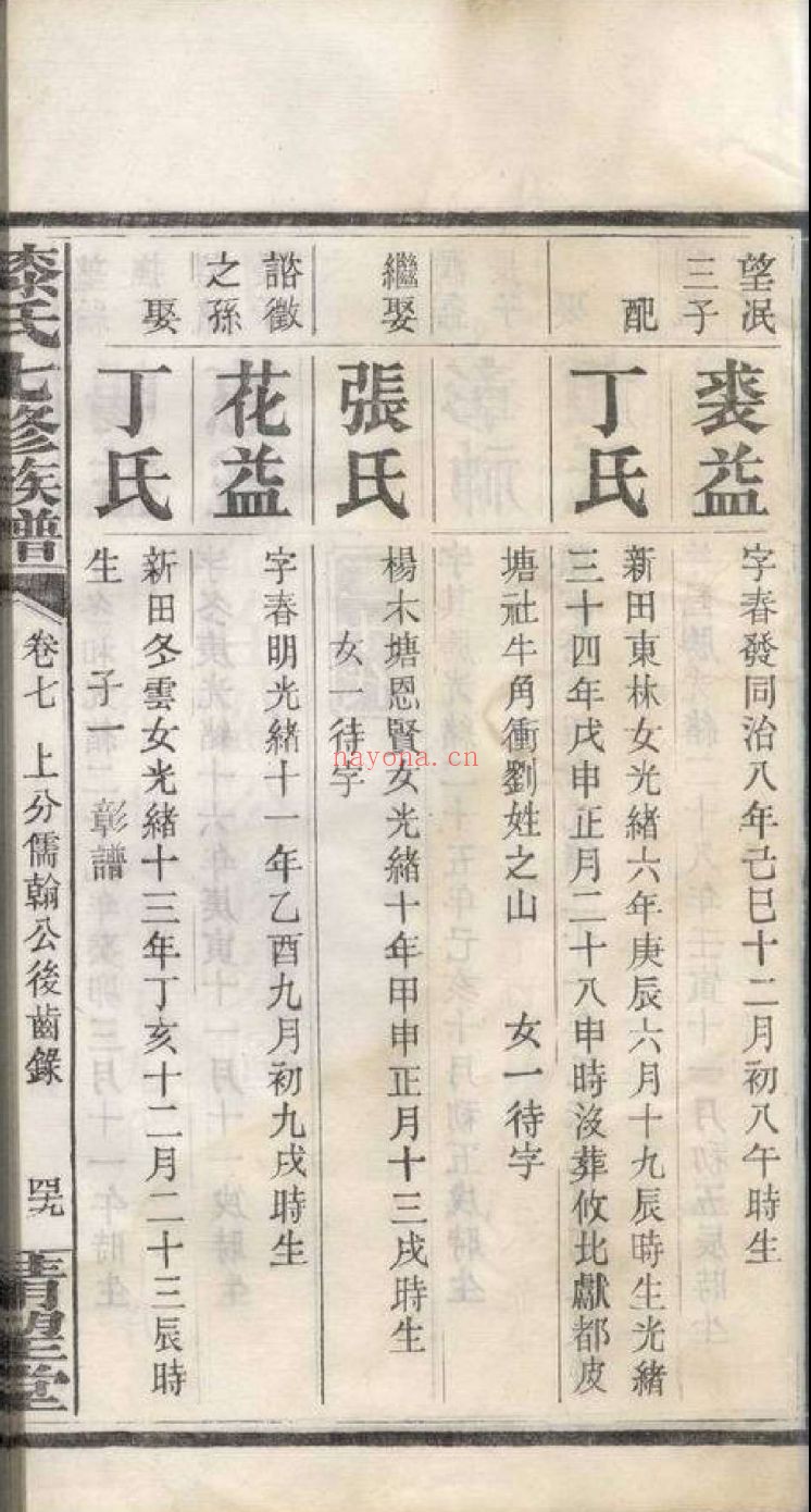 漆氏宗谱族谱