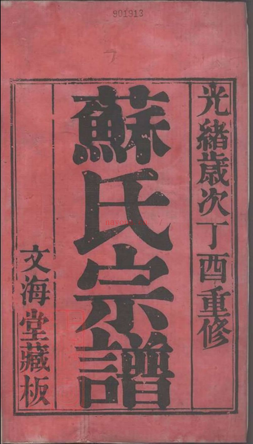 苏氏宗谱族谱