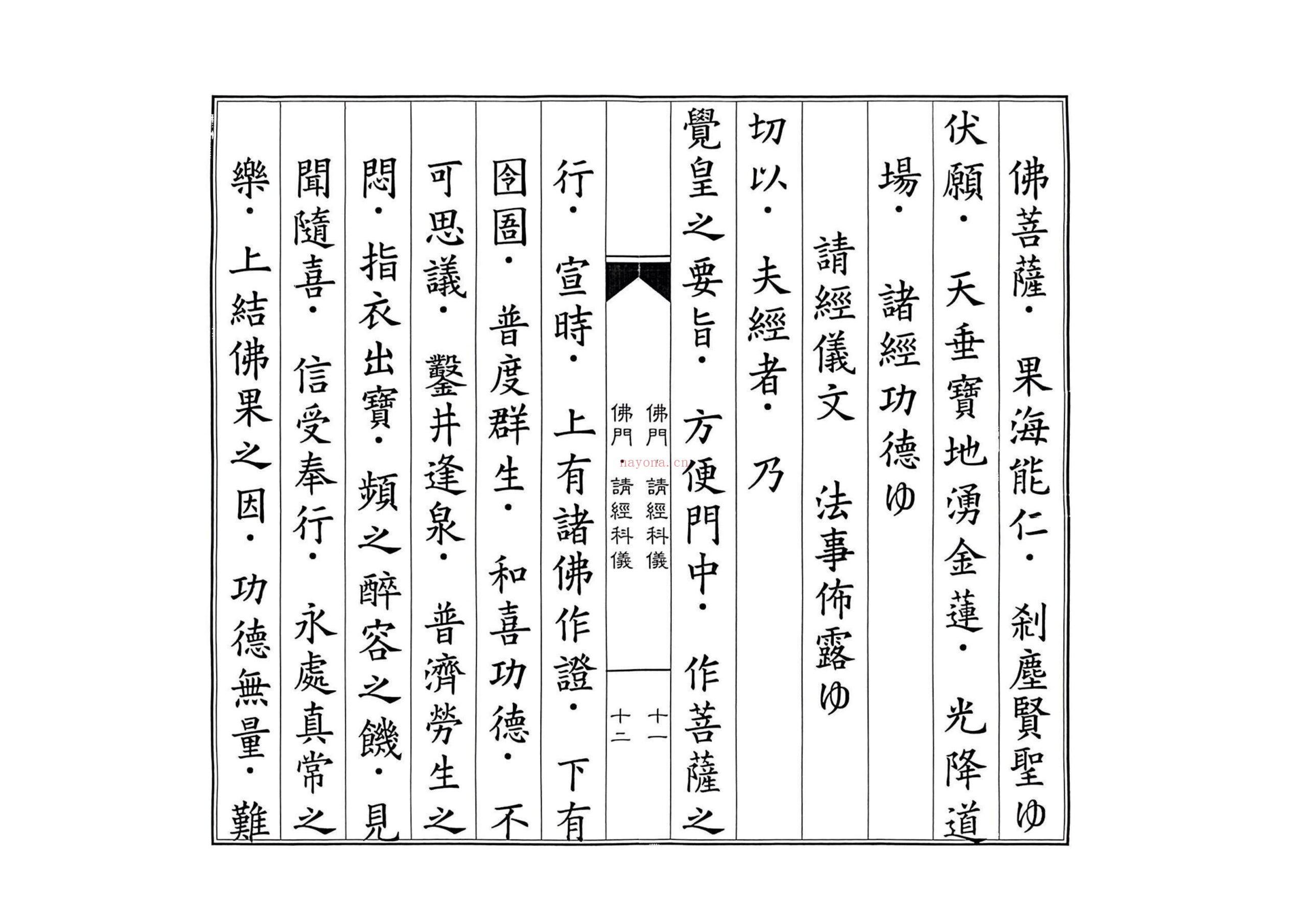 佛门请经科