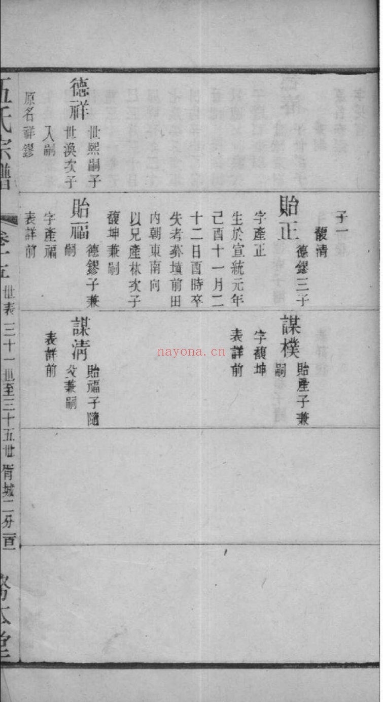 伍氏宗谱族谱
