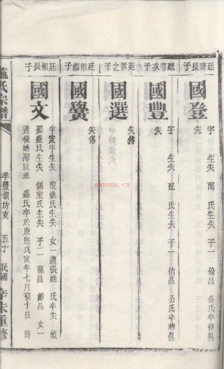 施氏宗谱族谱