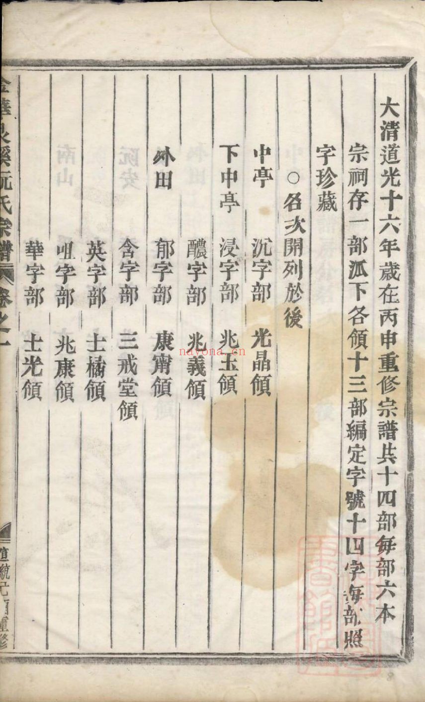 阮氏宗谱族谱