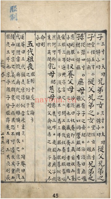 丧礼便览（2卷）