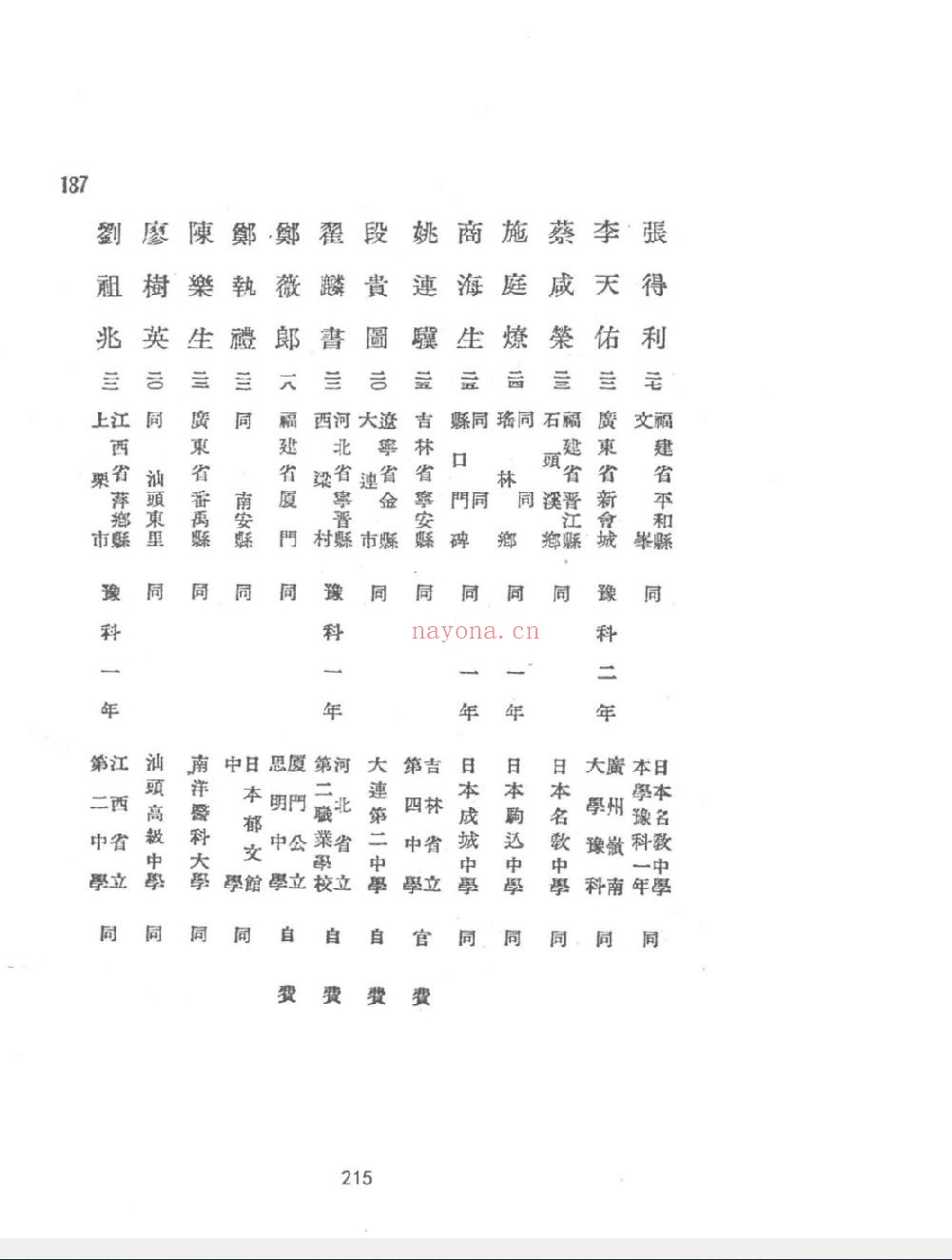 近代同学录汇编