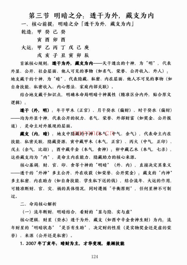 杨清娟顶级命理家里家外盲派断命唯重做功214页PDF