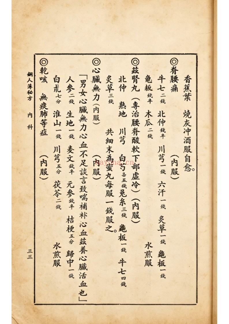 铜人簿秘方