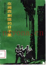 在湘西剿匪的日子里