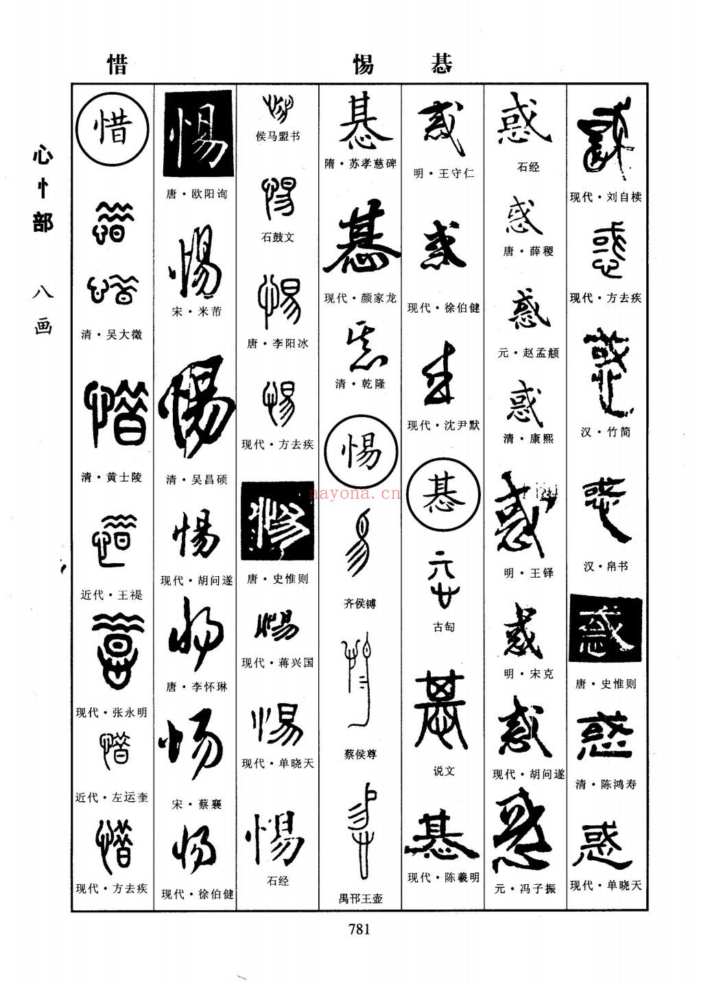 六体书法大字典