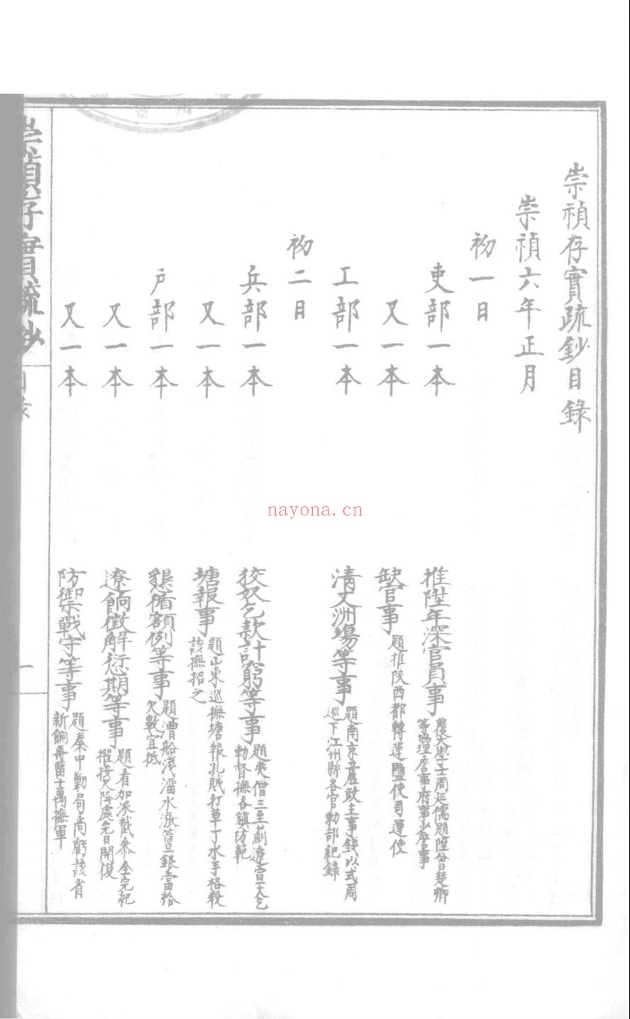 崇祯存实疏钞