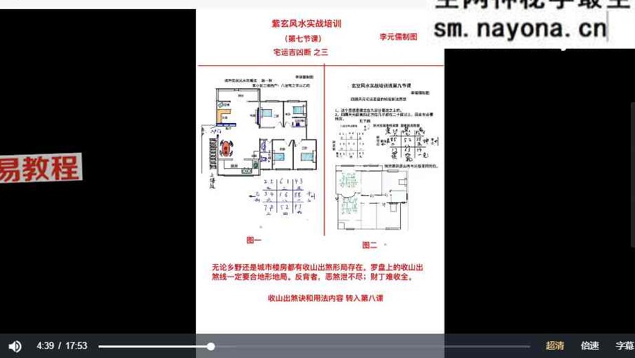 李垣儒《阳宅风水断法》紫玄风水大成一实训班9讲视频课
