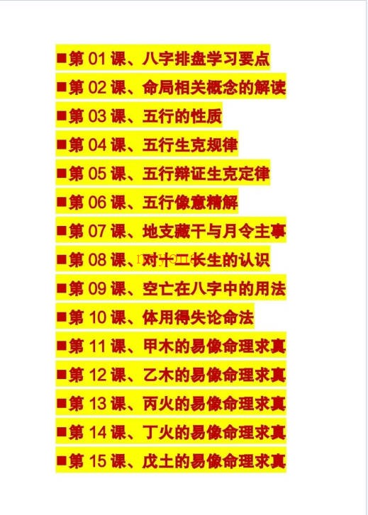 高德臣盲派命学精修大全253页PDF 盲派命理