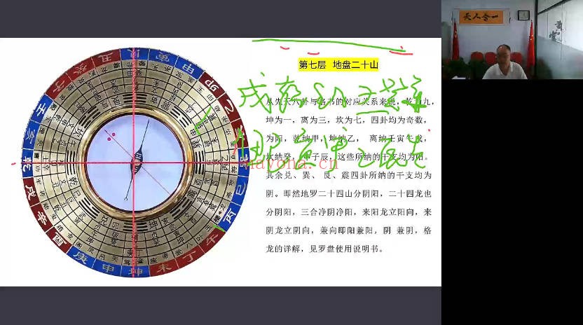张春峰三元三合综合盘剖析及使用方法详解40集视频 罗盘教程