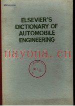 ELSEVIER'S DICTIONARY OF AUTOMOBILE ENGINEERING