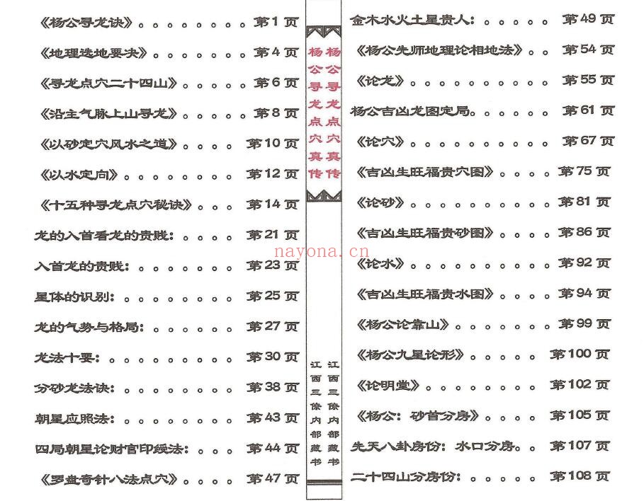 《杨公寻龙点穴真传》59页双页版 堪舆阳宅 第1张-古籍汇典 《杨公寻龙点穴真传》59页双页版 堪舆阳宅 第1张