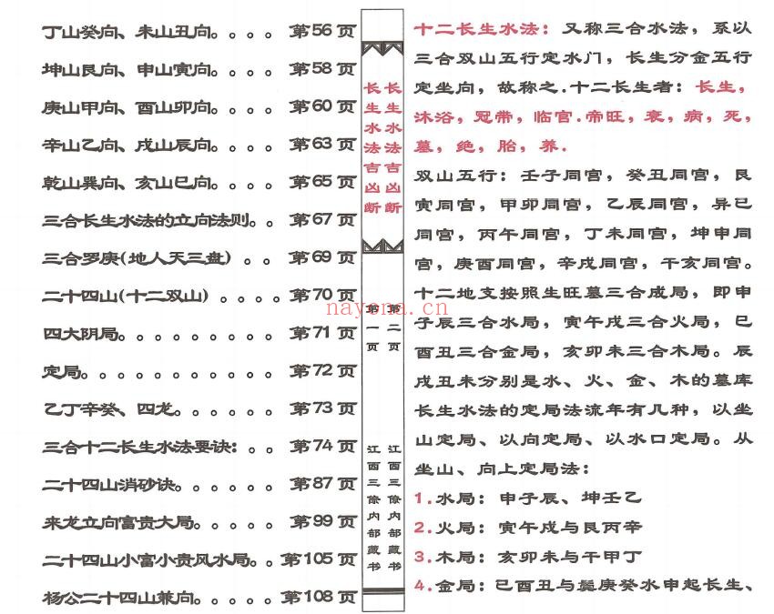 《杨公十二长生水法》60页双页版 堪舆阳宅 第2张-古籍汇典 《杨公十二长生水法》60页双页版 堪舆阳宅 第2张