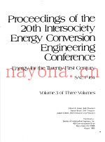 PROCEEDINGS OF THE 20TH INTERSOCIETY ENERGY CONVERSION ENGINEERING CONFERENCE  VOL.3