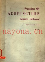 PROCEEDINGS NIH ACUPUNCTURE  RESEARCH CONFERENCE