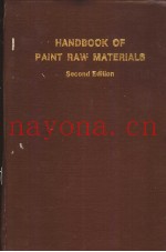 HANDBOOK OF PAINT RAW MATERIALS  SECOND EDITION