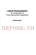 LINEAR PROGRAMMING  AN INTRODUCTION TO FINITE IMPROVEMENT ALGORITHMS
