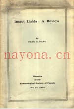 INSECT LIPIDS A REVIEW