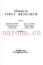 ADVANCES IN VIRUS RESEARCH VOLUME 8
