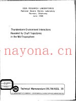 INSTITUTES FOR ENVIRONMENTAL RESEARCH TECHNICAL MEMORANDUM - NSSL 39 THUNDERSTORM-ENVIRONMENT INTERA