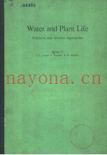 WATER AND PLANT LIFE  PROBLEMS AND MODERN APPROACHES